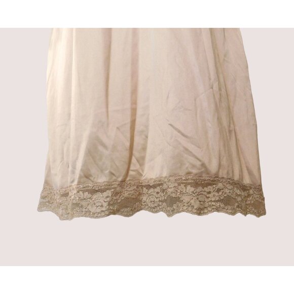 Vintage Figurfit Full Slip Womens 32 Beige Lace Anti Cling Adj Straps - Picture 8 of 9